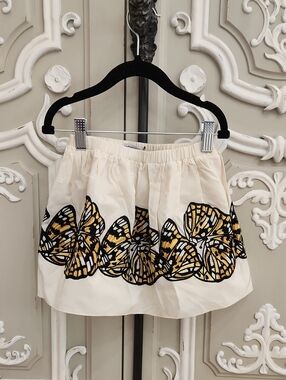 I Pinco Pallino Girls Cream Pleated Elastic Waist Skirt Size 3 - 5